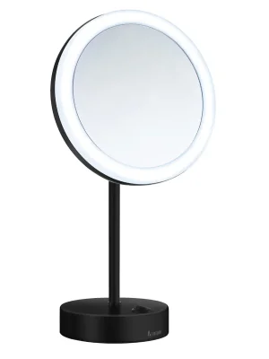 Outline - kosmetické zrcátko s LED osvětlením, zvětšující (5x), k postavení, černá (FK484EBP) Merkproduct