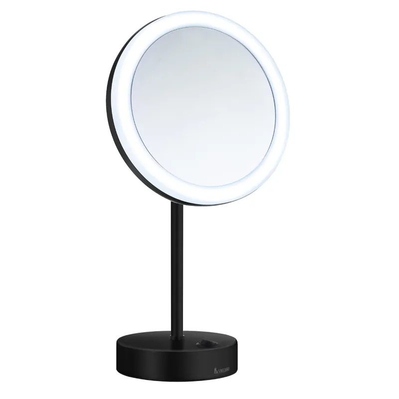 Outline - kosmetické zrcátko s LED osvětlením, zvětšující (5x), k postavení, černá (FK484EBP) Merkproduct