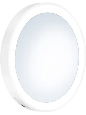 Outline Lite - plastové zrcátko s přísavkou, LED- technologie, dobíjecí baterie USB, zvětšení 7x, matná bílá (FX625) Lage Kosten