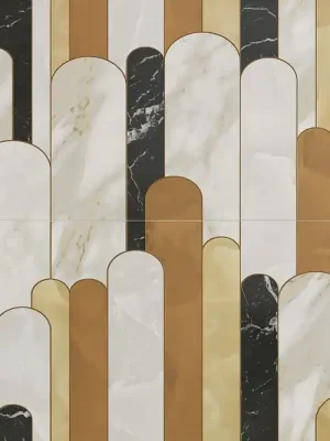 Uitverkoop Roma Gold Archs Inserto Mix 2 - obkládačka inzerto 100x120 (fQMV)