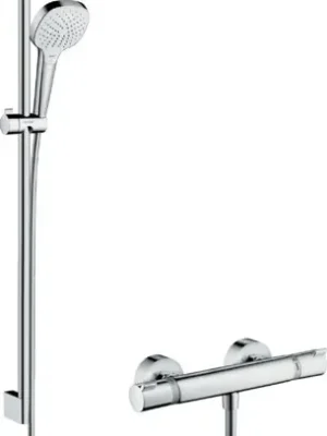 Favoriet Croma Select E Vario sprchová souprava na stěnu s termostatem Ecostat Comfort a sprchovou tyčí 90 cm (27082400)