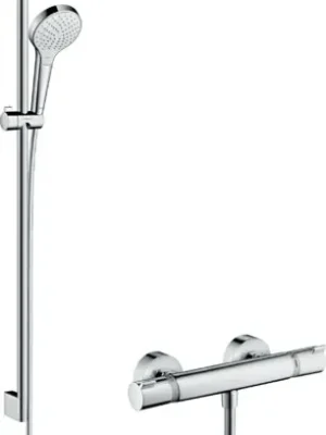 Croma Select S Vario sprchová souprava na stěnu s termostatem Ecostat Comfort a sprchovou tyčí 90 cm (27014400) Populair