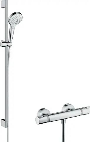Croma Select S Vario sprchová souprava na stěnu s termostatem Ecostat Comfort a sprchovou tyčí 90 cm (27014400) Populair