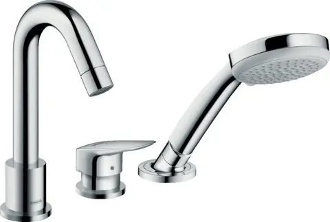 Logis - tříotvorová páková baterie na okraj vany se sadou Secuflex (71310000) Merkproduct