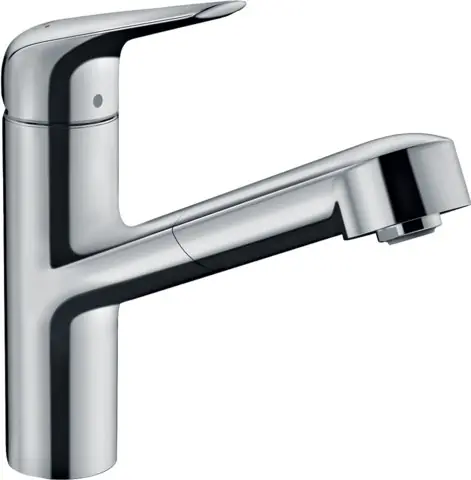 Focus M42 - kuchyňská páková baterie 150, vytahovatelný výtok, 1jet, sBox (71829000) Gecertificeerd