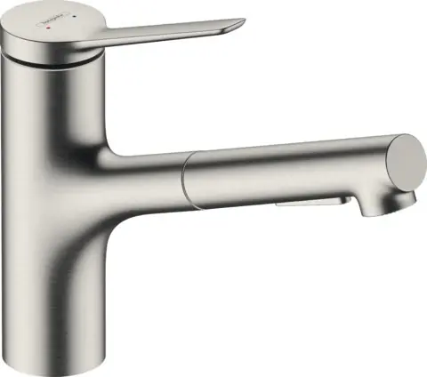 Zesis M33 - kuchyňská páková baterie 140, vytažitelná sprška, 2jet, nerez (74800800) Actieprijs