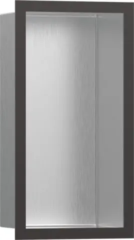 Finale Uitverkoop XtraStoris Individual - výklenek do stěny s designovým rámem 300/150/100, kartáčovaný černý chrom (56094340)