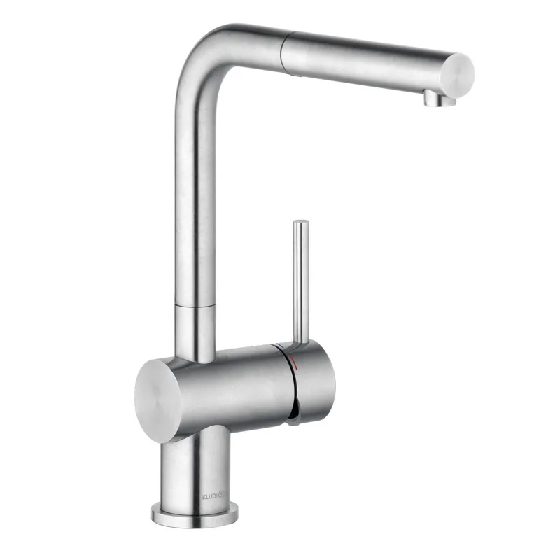 Laatste Versie L Steel - dřezová páková baterie, výsuvný výtok, nerez (45851F877)