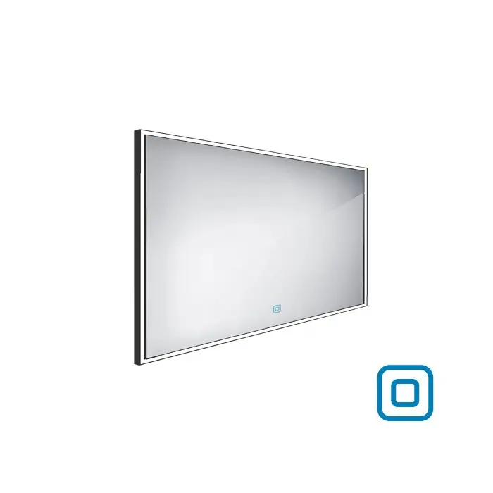 Koop Online Černé LED zrcadlo 120x70 cm, dotykový senzor (ZPC 13006V-90)