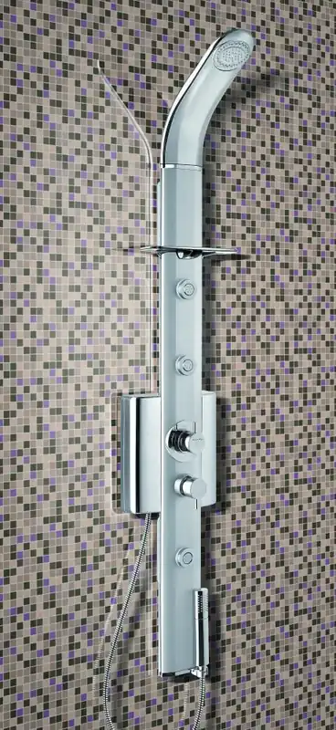 SENZA sprchový panel s pákovou baterií, satin/ABS chrom (SSPN) Gereduceerde Prijs