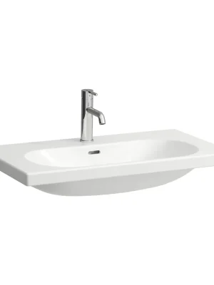 Gereduceerde Prijs Lua - umyvadlo do nábytku 80x46, otvor pro baterii, s přepadem, broušená hrana (H8160870001041)