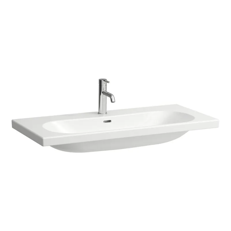Lua - umyvadlo do nábytku 100x46, otvor pro baterii, s přepadem, broušená hrana (H8160890001041) Gecertificeerd