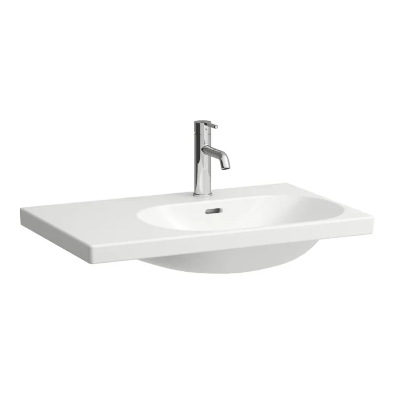 Voordeelprijs Lua - umyvadlo do nábytku 75x46, odkládací plocha vlevo, otvor pro baterii, s přepadem (H8170850001041)
