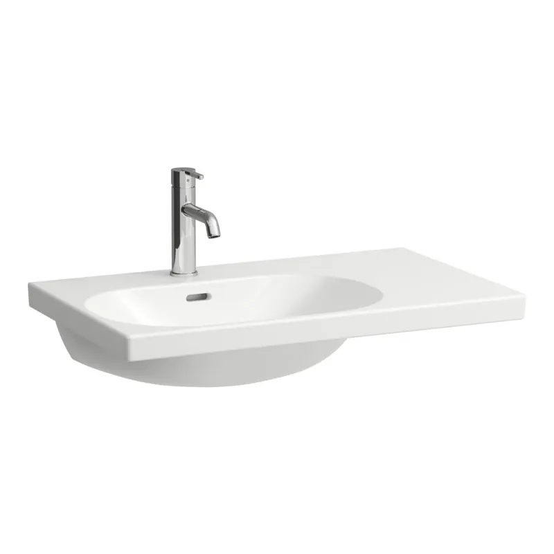 Nu Kopen Lua - umyvadlo do nábytku 75x46, odkládací plocha vpravo, otvor pro baterii, s přepadem (H8170860001041)