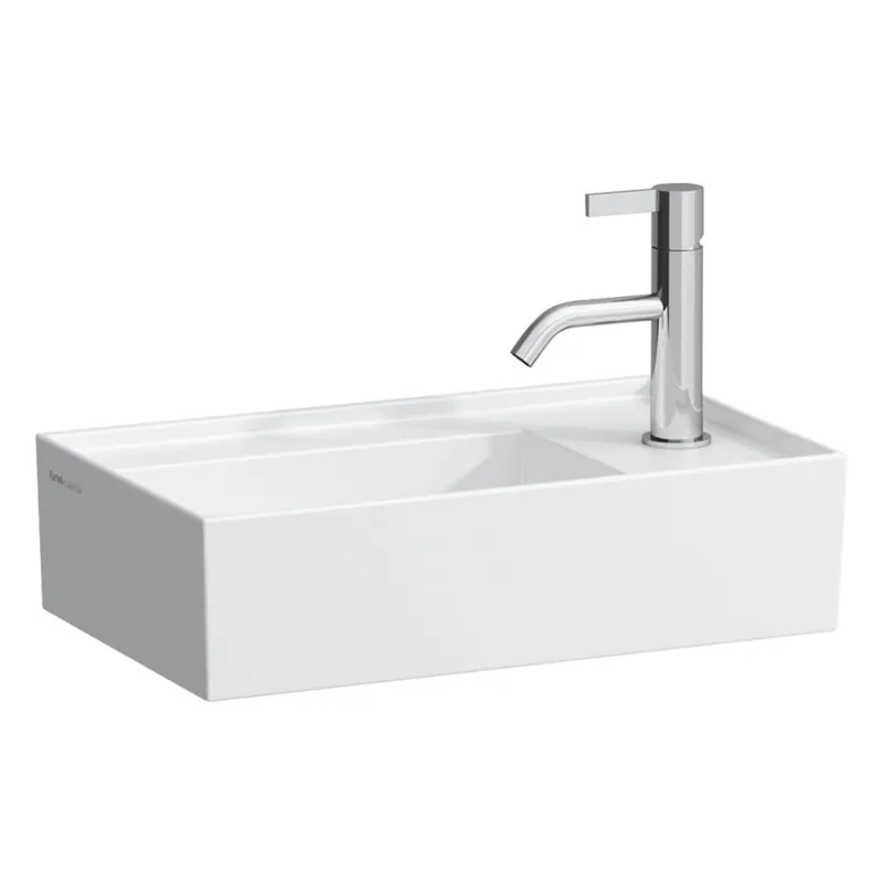 Kartell by Laufen - umývátko nábytkové 46x28, baterie vpravo, bez přepadu, bílá matná (H8153347571111) Laatste Kans