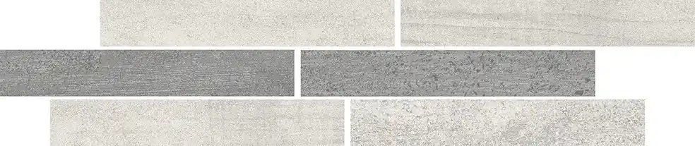 Harmony White Mosaic Matt - dlaždice mozaika 7,3x34,7 šedá (ND019-010) Nieuw