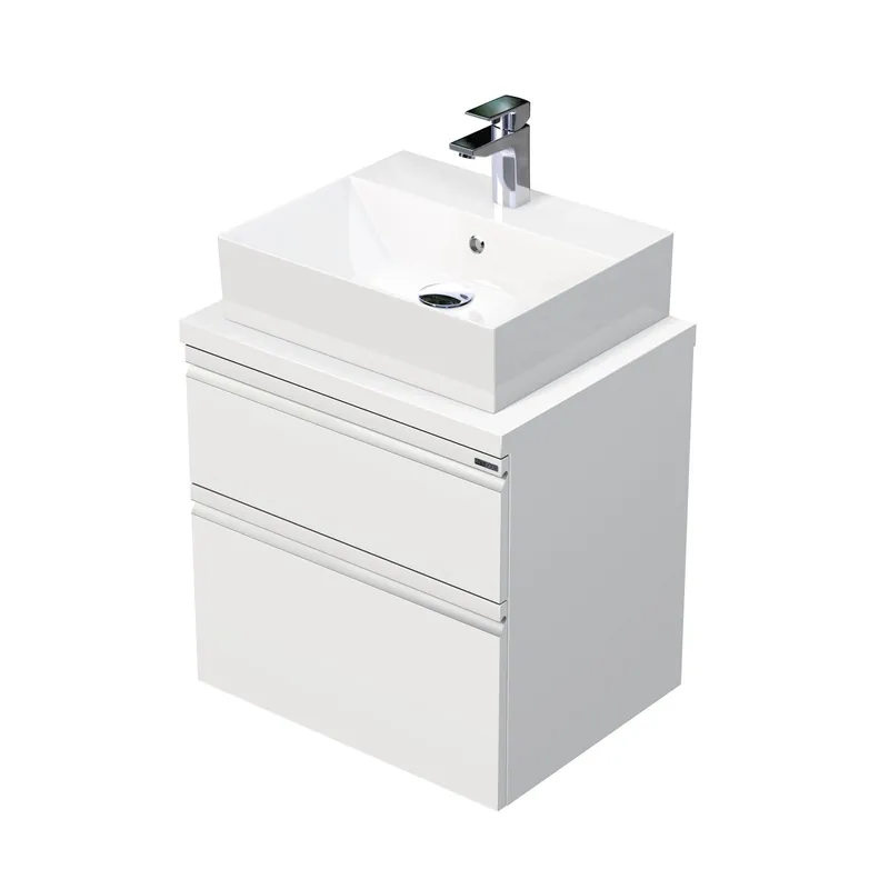 Weekendaanbieding Brave - skříňka 60 cm s umyvadlem na desku, 2 zásuvky, závěsná (BR DESK 60 2Z)