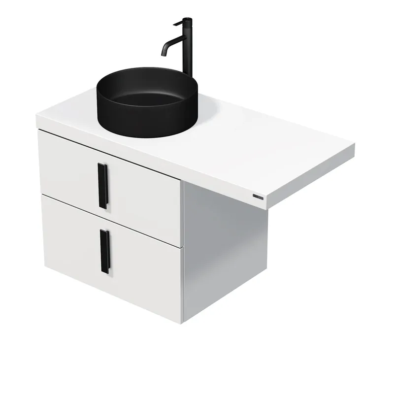 Forty - skříňka 105 cm s umyvadlem na desku vlevo, 2 zásuvky, závěsná (FORTY 100 2Z L) Seizoensaanbieding