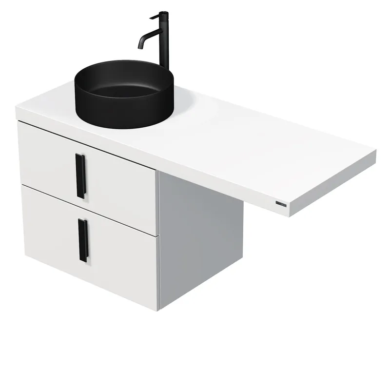 Forty - skříňka 120 cm s umyvadlem na desku vlevo, 2 zásuvky, závěsná (FORTY 120 2Z L) Exclusieve Aanbieding