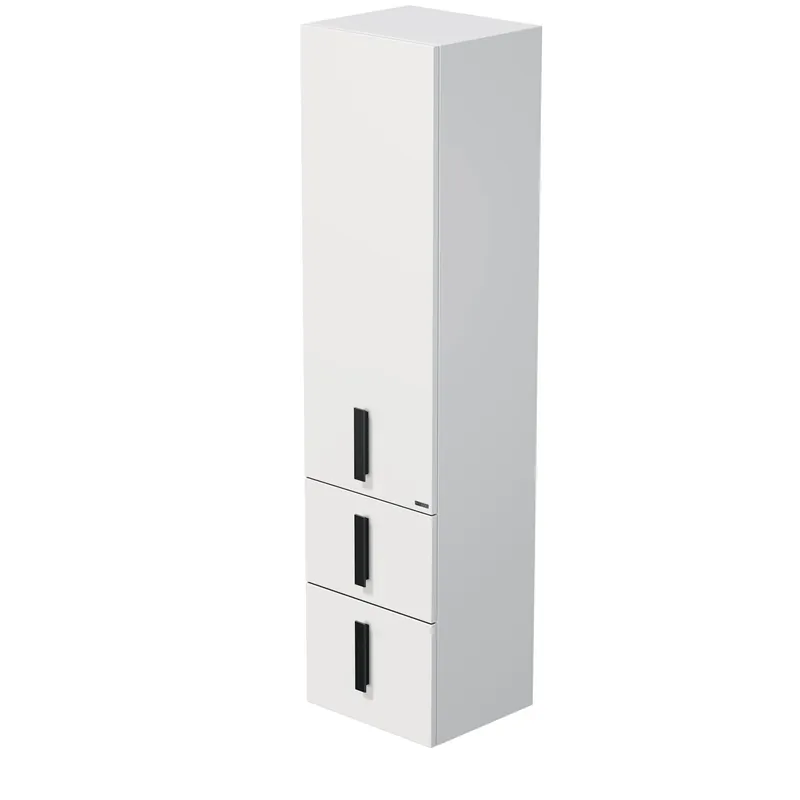 Koop Online Forty - skříňka vysoká levá 160x40 cm, 1 dveře, 2 zásuvky, závěsná (FORTY SV 40 2Z 1D L)