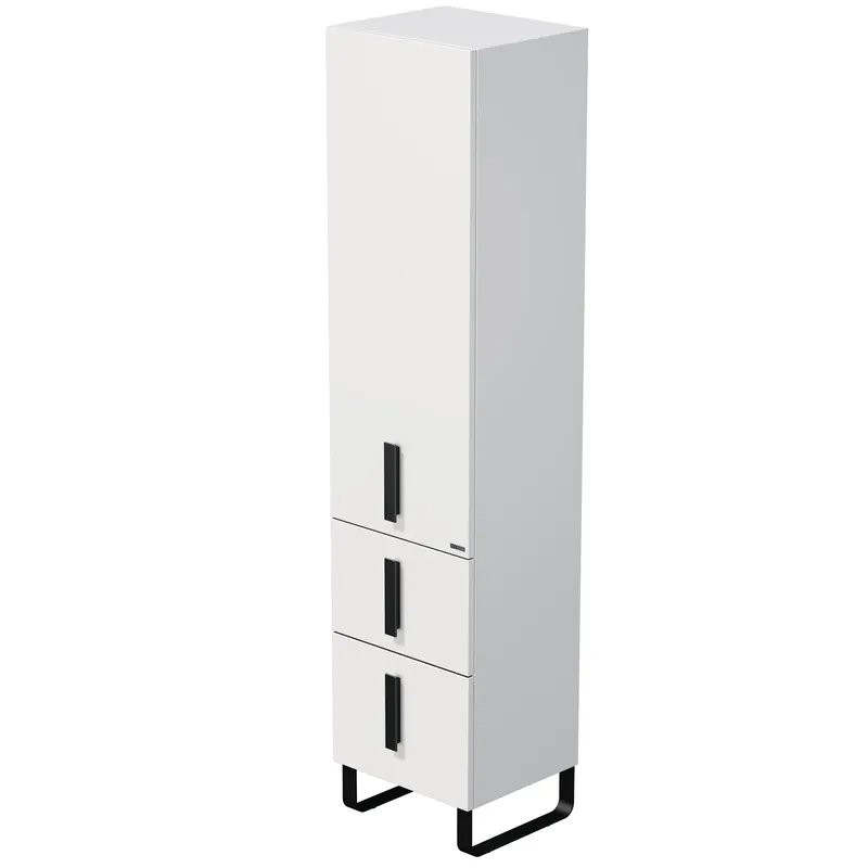 Express Levering Forty - skříňka vysoká levá 172x40 cm, 1 dveře, 2 zásuvky, nožičky (FORTY SV 40 2Z 1D L N)