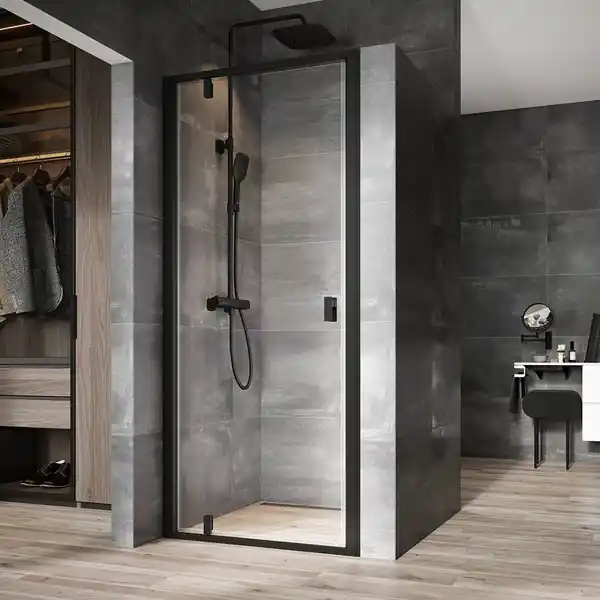 NDOP1-80 dveře pivotové, rám černý/sklo transparent (03O40300Z1) Dagaanbieding