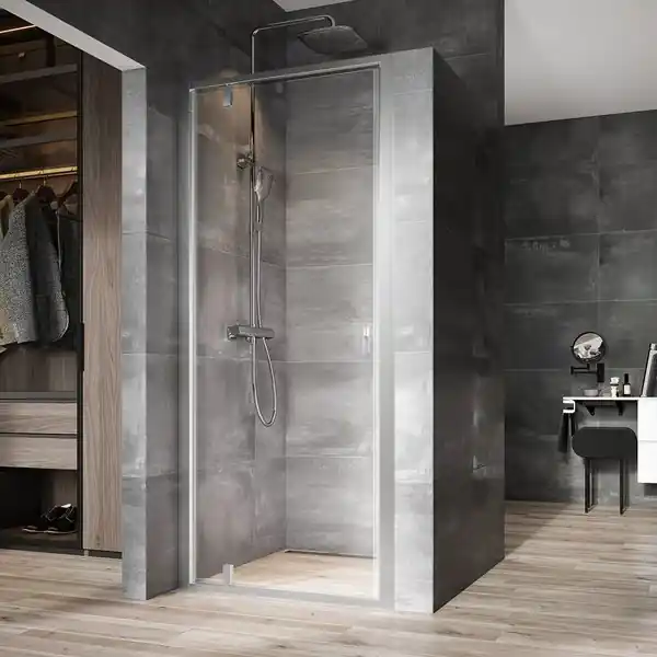 Hete Deal NDOP1-80 dveře pivotové, rám satin/sklo transparent (03O40U00Z1)