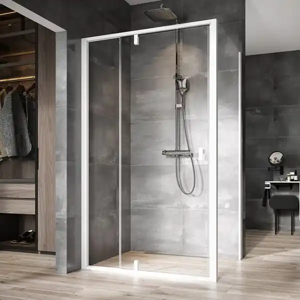 NPSS-80 pevná stěna, rám bílý/sklo transparent (90O40100Z1) Exclusieve Aanbieding