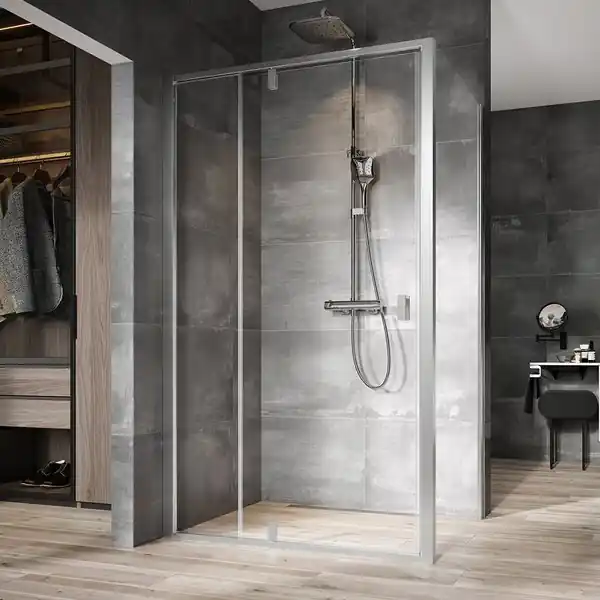 NPSS-100 pevná stěna, rám satin/sklo transparent (90OA0U00Z1) Meest Verkocht