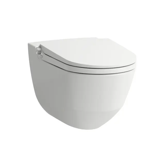 AKCE Cleanet Riva bílá lesk - závěsný klozet+podomítkový modul+chrom mat tlačítko (H820691400000P+matné tlačítko) Gecertificeerd