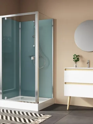 Voordeelprijs Modul 1200 U-montáž čtyřpanelová sprchová kabina 80x100 cm, křídlové dveře, termostatická baterie (21083P114007)