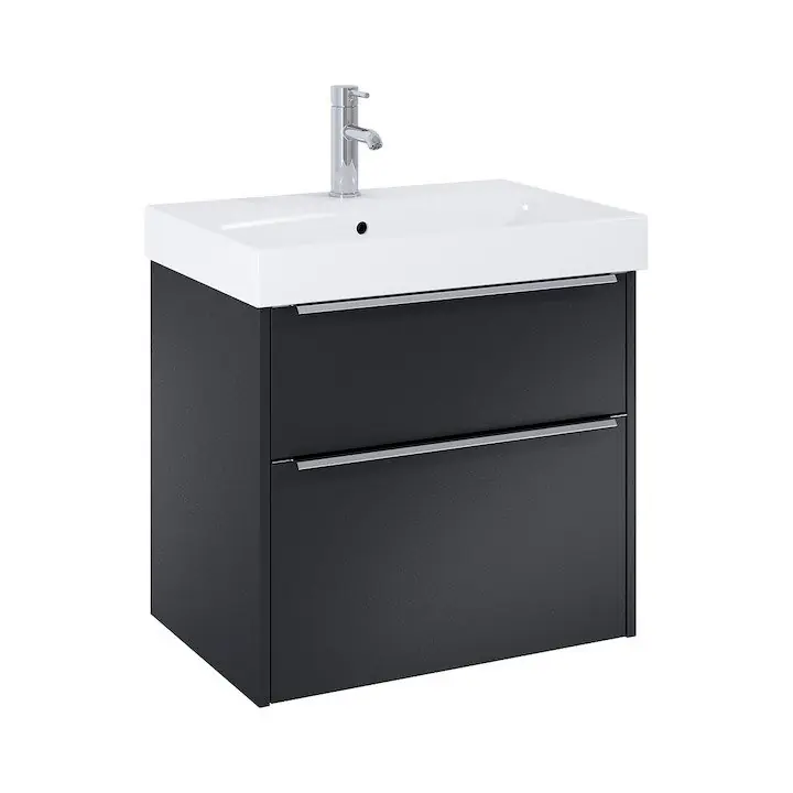 Beste Prijs Pure - skříňka pod umyvadlo 60 cm, 2 zásuvky, černá (H40B2324023532)