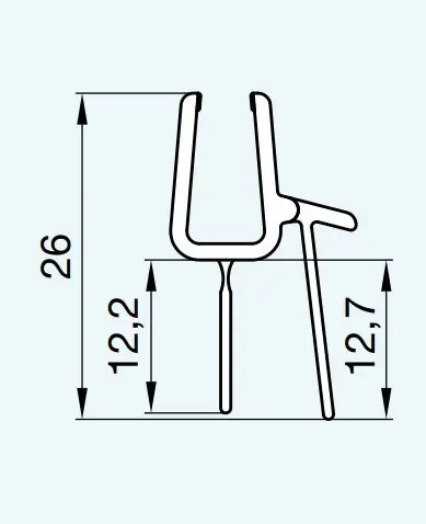 Vodorovné těsnění na 6 mm skla, bez frézování, pro PUR, Cadura, Divera, Annea, Solino, černé (52203.6KD.1000) Rechtstreeks Van De Fabrikant