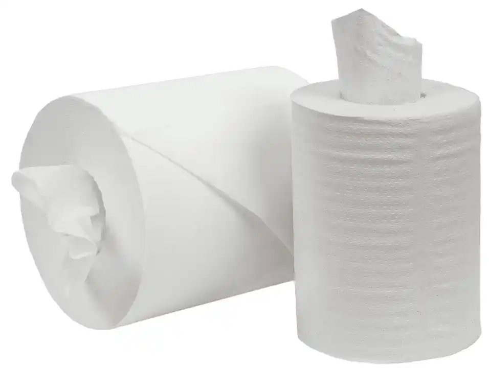 Superprijs Papírová utěrka Hygotrendy mini, v roli, středové odvíjení, 1 vrstva, bílá, 1 x 10 rolí (331.HT191120)