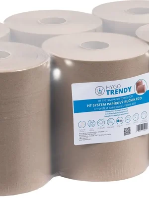 Papírová utěrka Hygotrendy System eco, v roli, 1 vrstva, hnědý/přírodní, 1x6 rolí (331.HT128280) Actieprijs