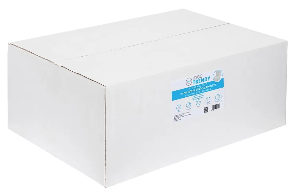 Premium Papírový ručník skládaný ZZ Hygotrendy, 2 vrstvy, bílý, 20x150 ks (332.HT911216)