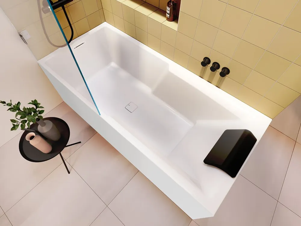 Vana Riho Still Shower Wall Fall Plug & Play Corner 180 P - 180x80, napouštění přepadem (B103020005) Nieuw
