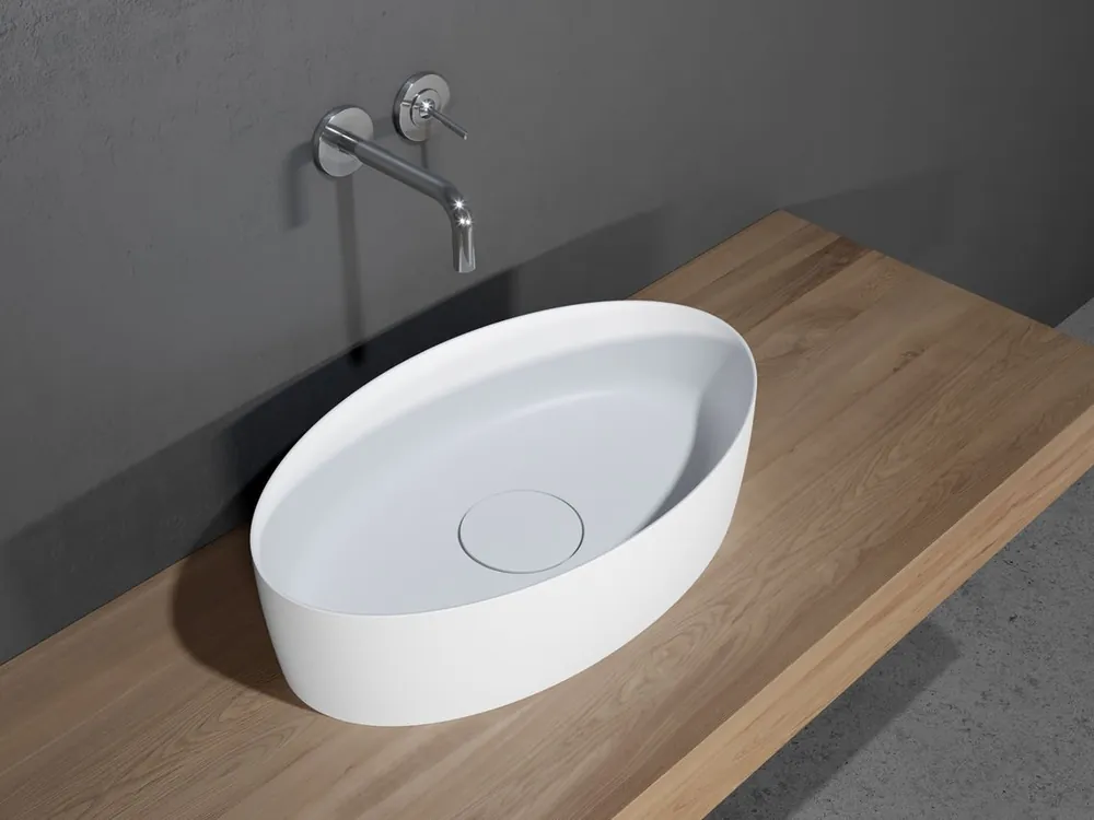 Must-Have Umyvadlo Thin ovál - 58x35 cm, litý mramor (W025001105)
