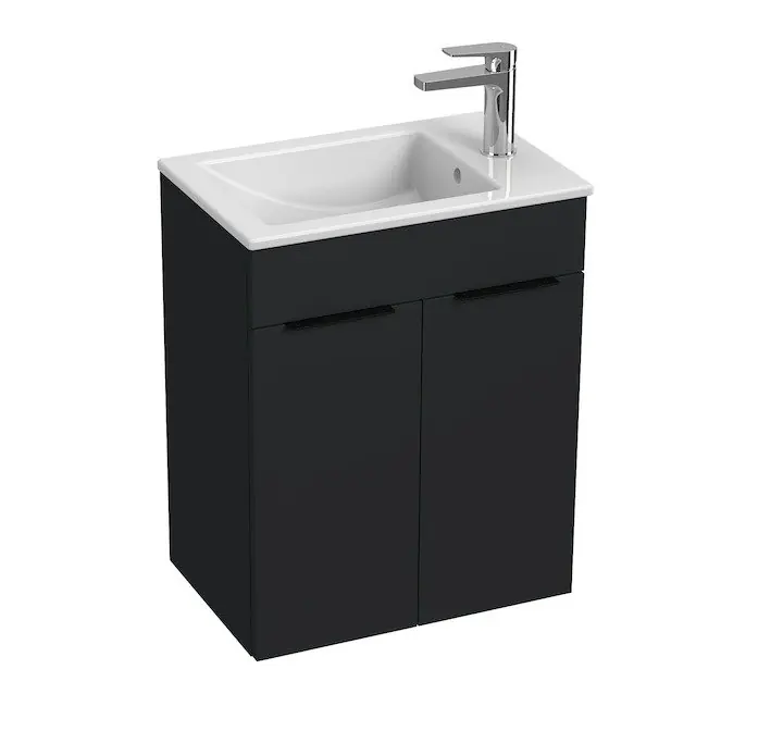 Gratis Retour Cube - skříňka s umyvadlem 50 cm, 2 dvířka, antracit mat (H4536411763521)