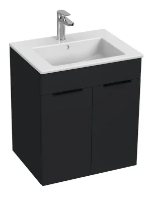 Cube - skříňka s umyvadlem 55 cm, 2 dvířka, antracit mat (H4536111763521) Meest Verkocht