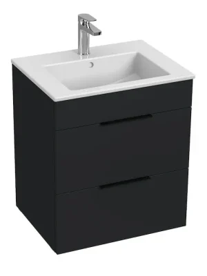 Shop Nu Cube - skříňka s umyvadlem 55 cm, 2 zásuvky, antracit mat (H4536121763521)