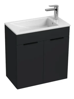 Cube - skříňka s umyvadlem 60 cm, 2 dvířka, antracit mat (H4536311763521) Bestel Nu