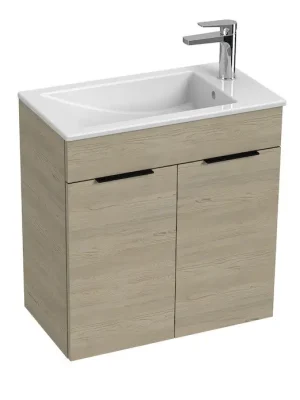Goedkoop Cube - skříňka s umyvadlem 60 cm, 2 dvířka, jasan (H4536311765141)