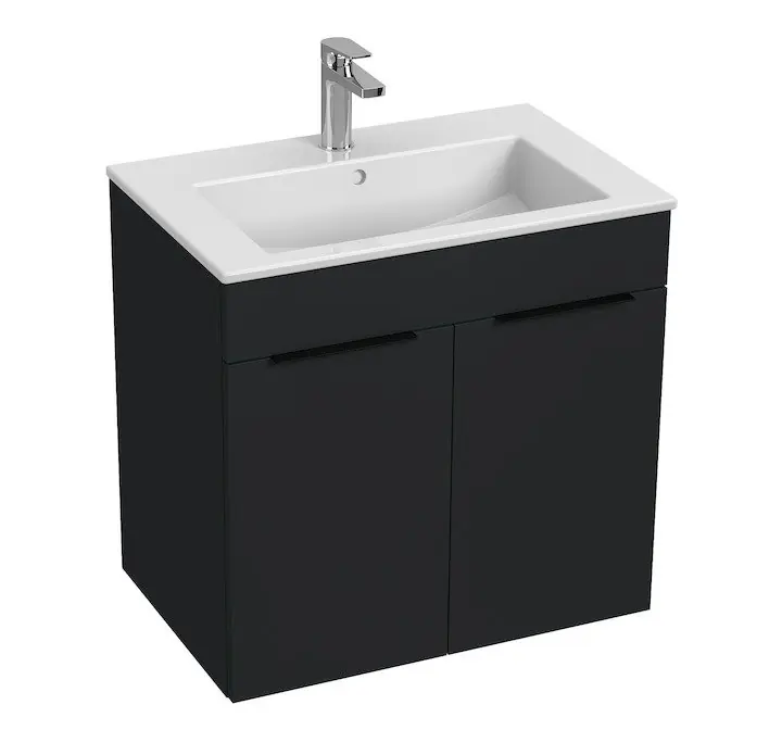 Lage Kosten Cube - skříňka s umyvadlem 65 cm, 2 dvířka, antracit mat (H4536011763521)