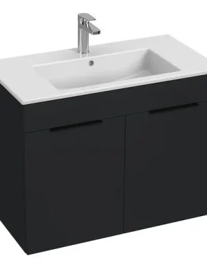 Cube - skříňka s umyvadlem 80 cm, 2 dvířka, antracit mat (H4537521763521) Aanbieding