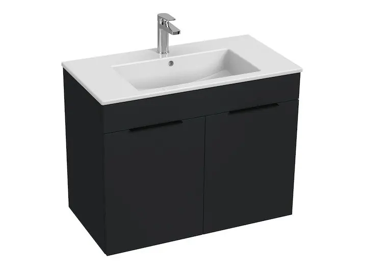 Cube - skříňka s umyvadlem 80 cm, 2 dvířka, antracit mat (H4537521763521) Aanbieding