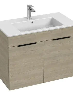 Beperkte Voorraad Cube - skříňka s umyvadlem 80 cm, 2 dvířka, jasan (H4537521765141)