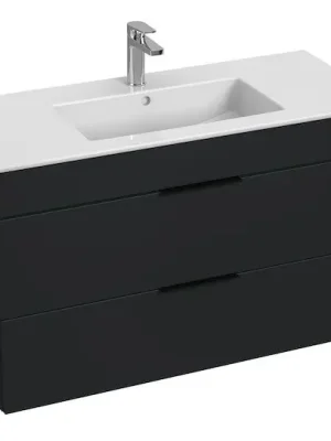 Cube - skříňka s umyvadlem 100 cm, 2 zásuvky, antracit mat (H4536521763521) Exclusieve Aanbieding