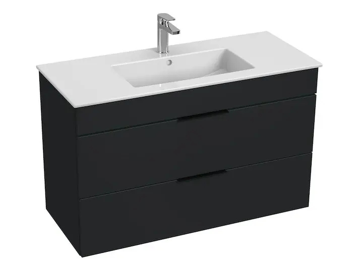 Cube - skříňka s umyvadlem 100 cm, 2 zásuvky, antracit mat (H4536521763521) Exclusieve Aanbieding