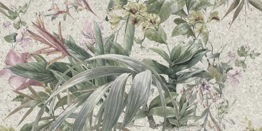 Terazzo flower A rekt. - obkládačka rektifikovaná 30x60 šedá mat (164870) Speciale Aanbieding